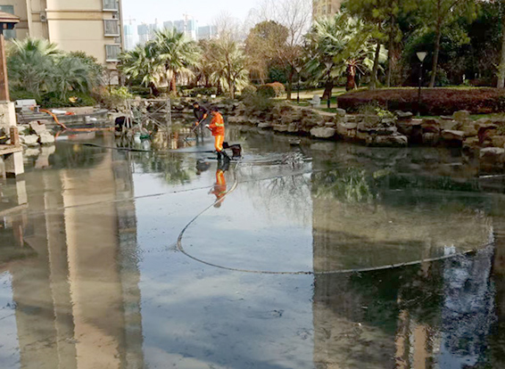 香河景观池淤泥清理